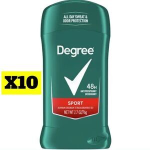 Degree Deodorant Lot Degree Men Dry Protection Antiperspirant Sport 2.7 oz (10)